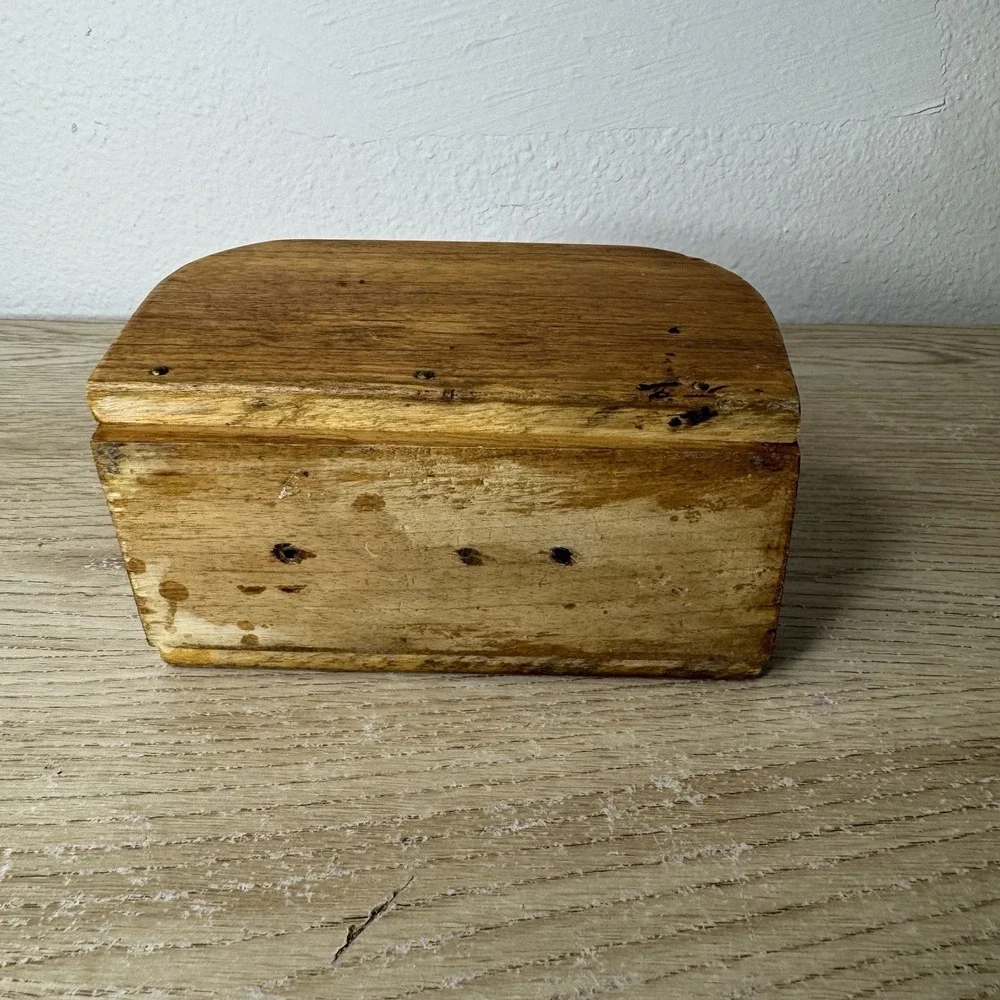 Vintage Handmade Wood Paper Napkin Holder Cottagecore Farmhouse‎ Country Folk
